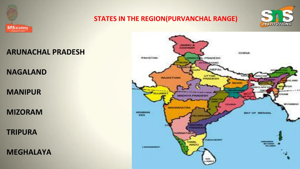 states in the region purvanchal range