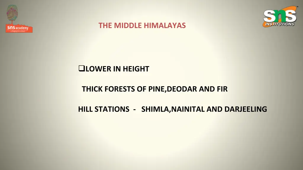 the middle himalayas