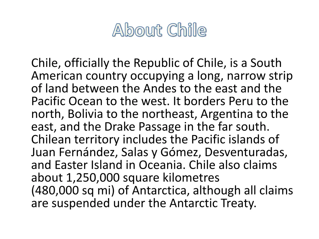 about chile