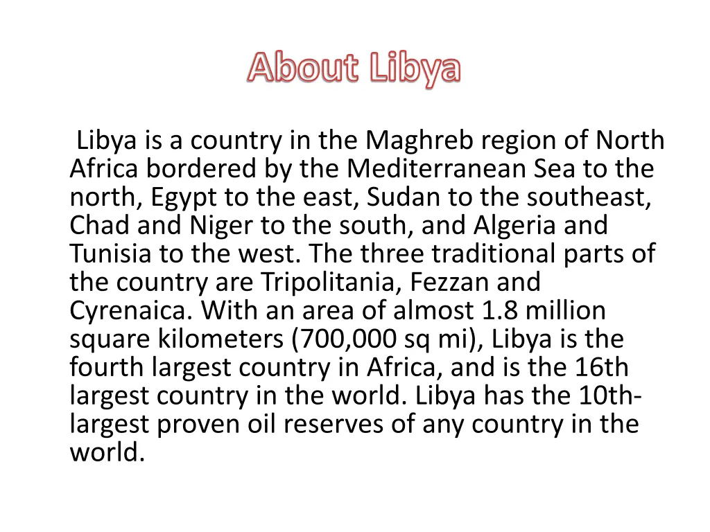 about libya