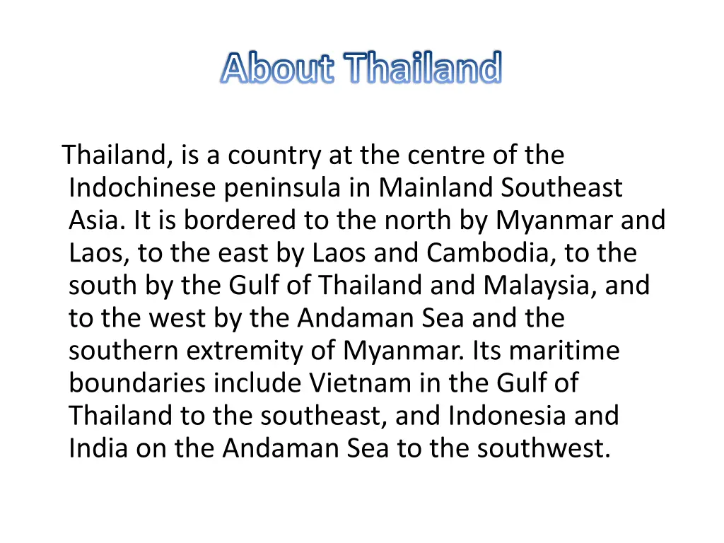 about thailand