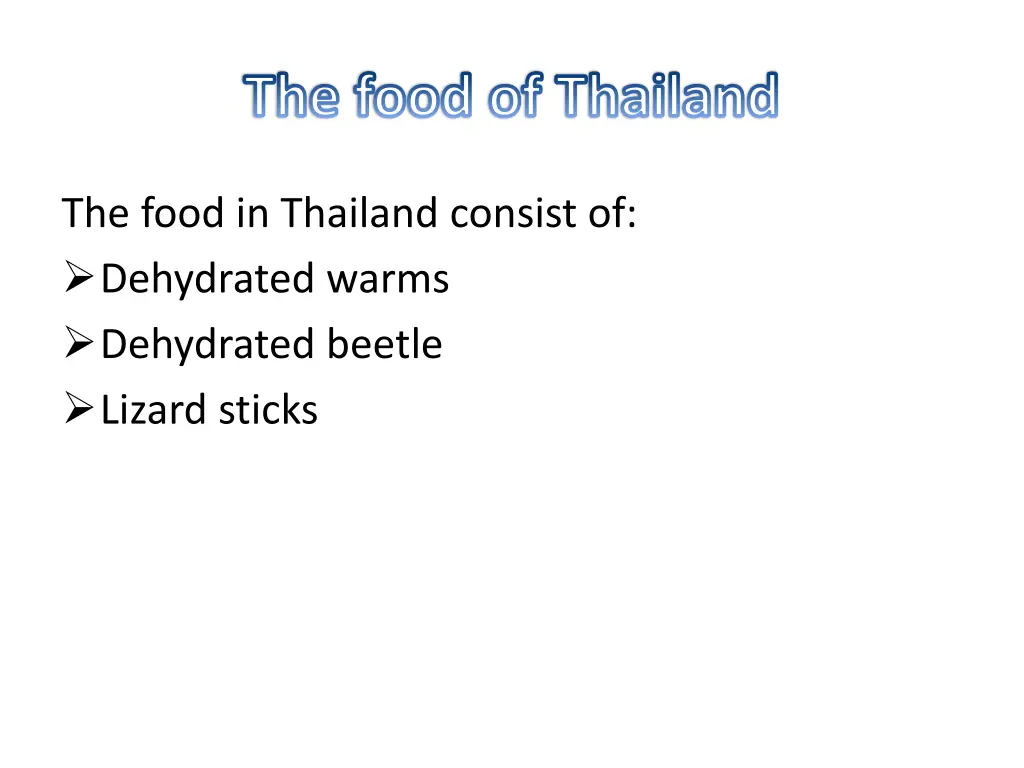 the food of thailand