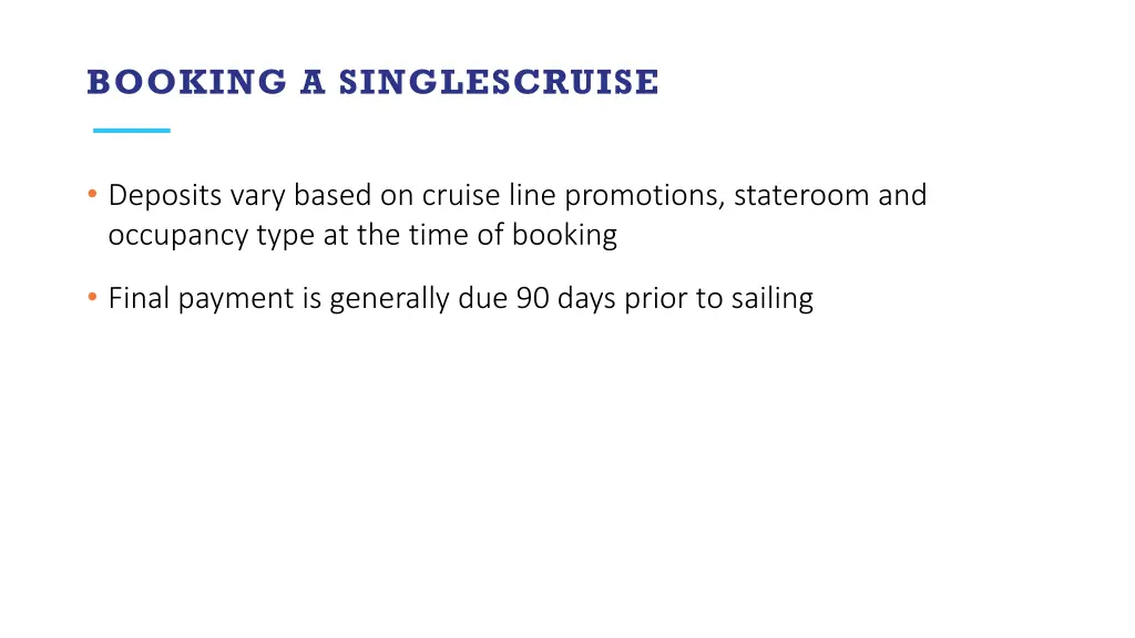 booking a singlescruise