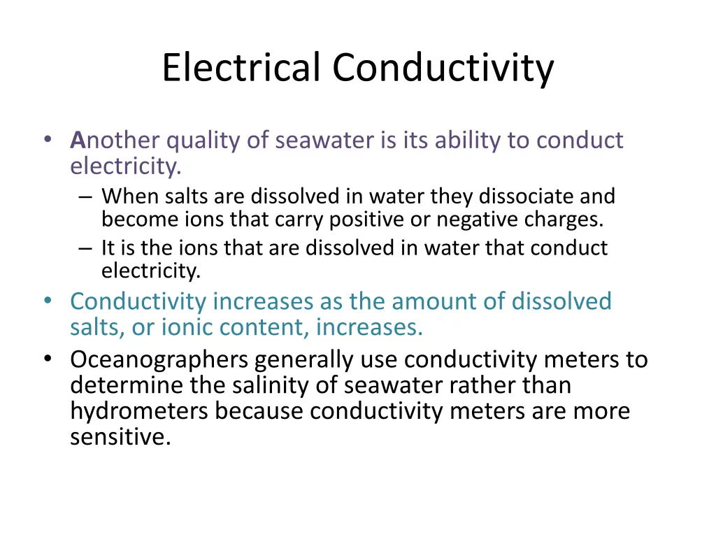 electrical conductivity