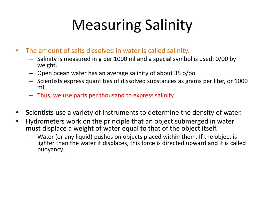 measuring salinity