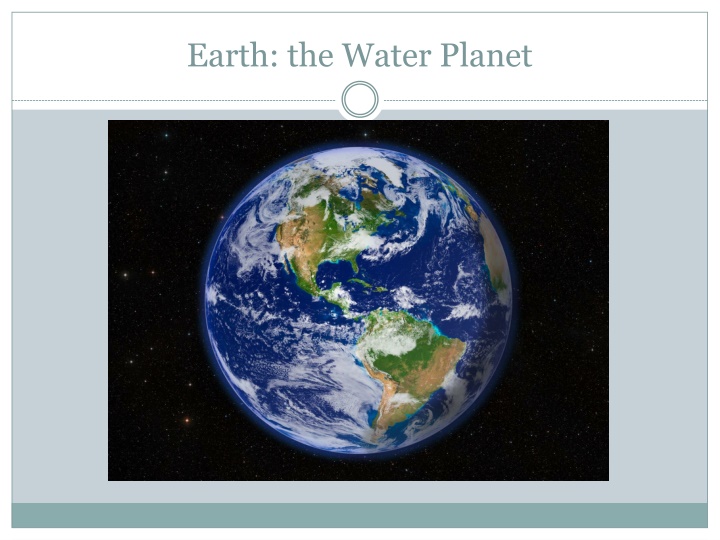 earth the water planet