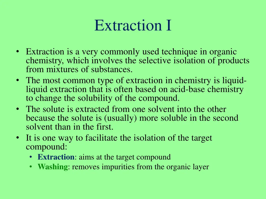 extraction i