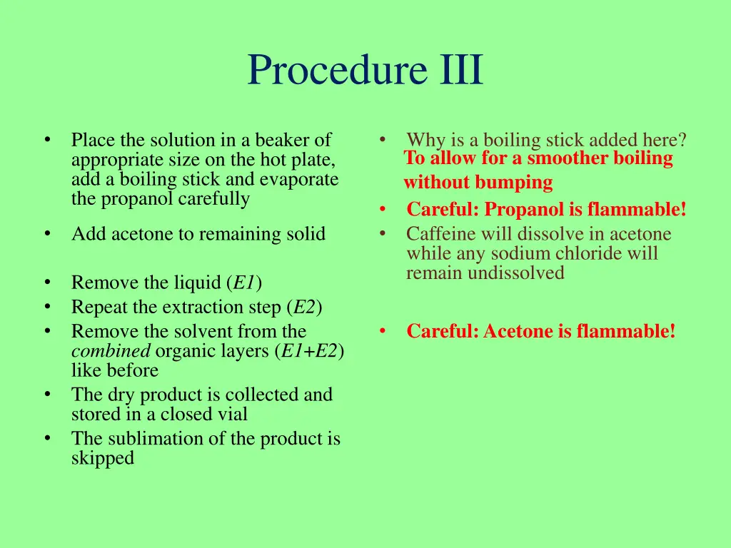 procedure iii