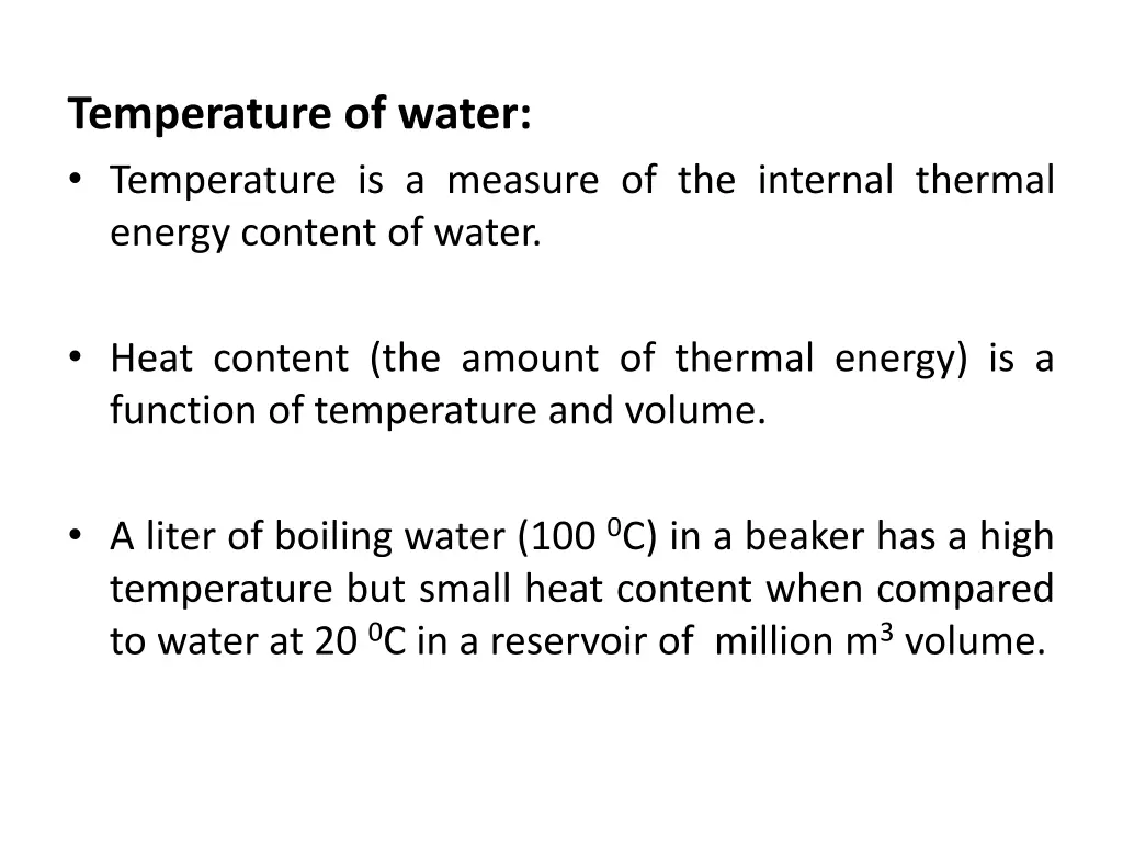 temperature of water temperature is a measure