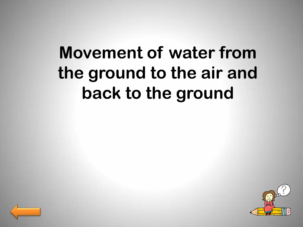 movement of water from the ground