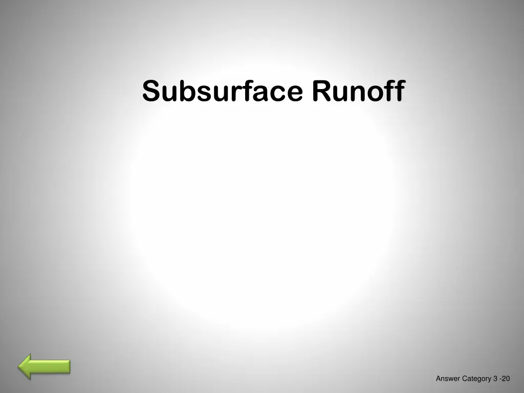 subsurface runoff