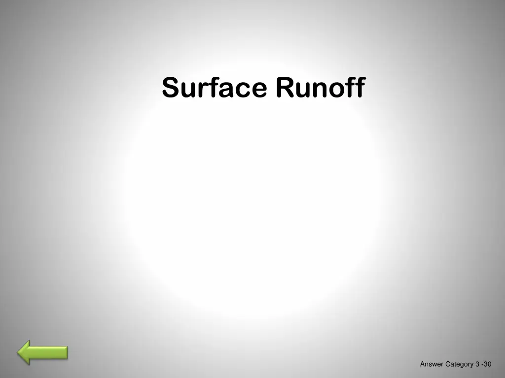 surface runoff