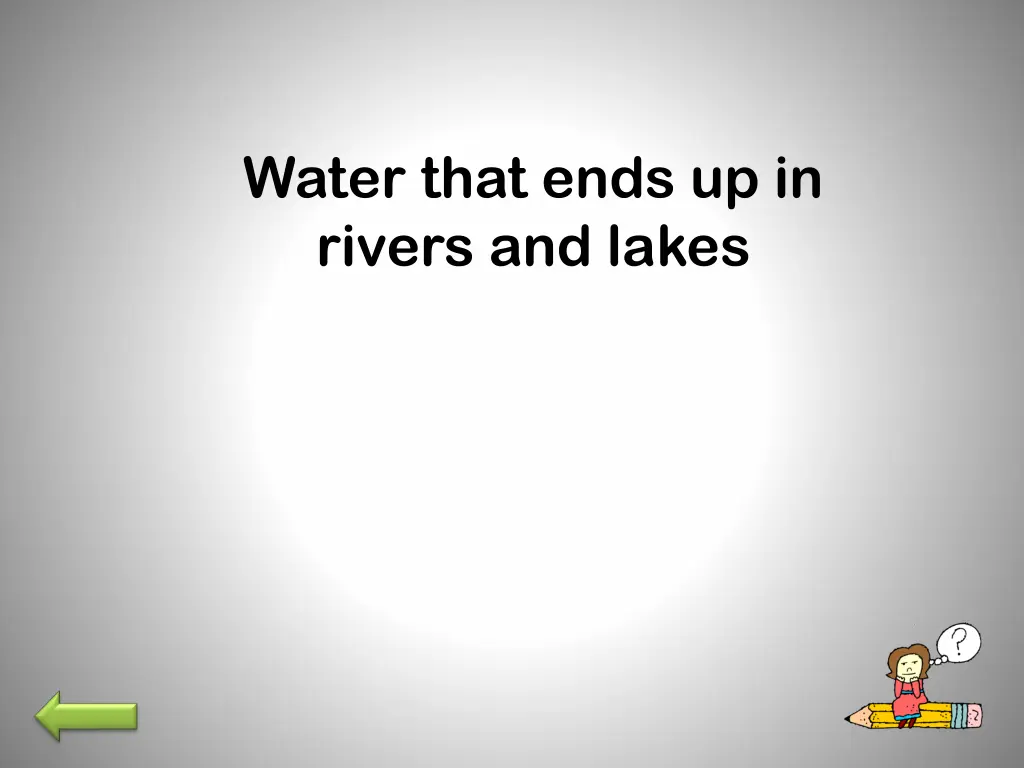 water that ends up in rivers and lakes