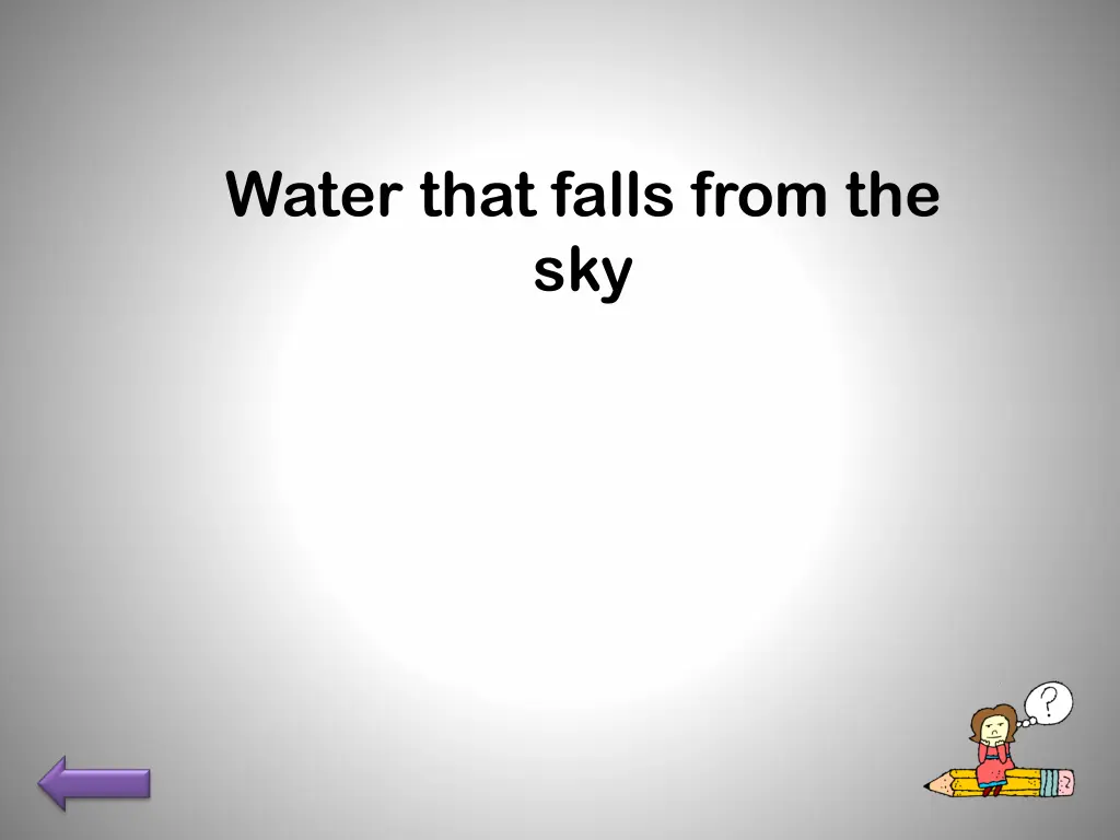 water that falls from the sky