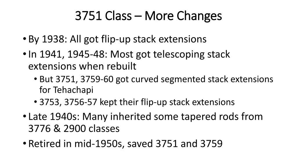 3751 class 3751 class more changes more changes