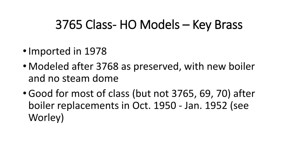 3765 class 3765 class ho models