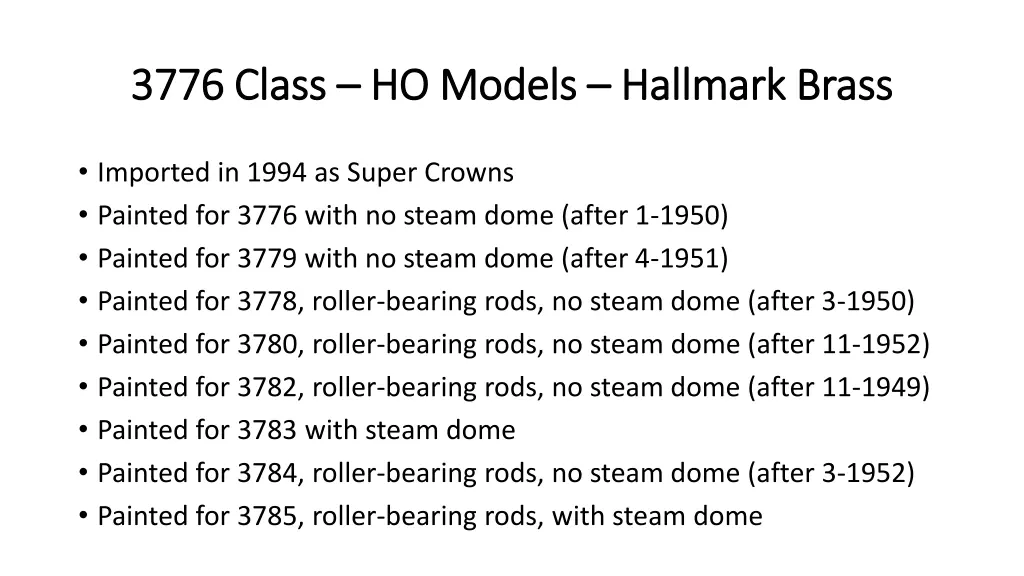 3776 class 3776 class ho models 1