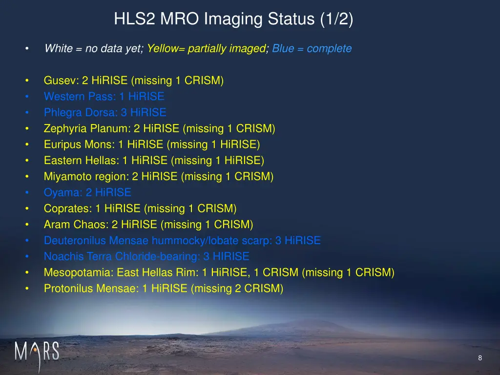 hls2 mro imaging status 1 2