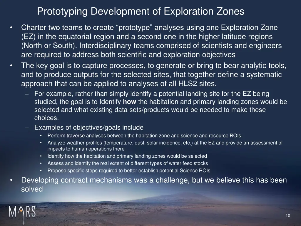 prototyping development of exploration zones