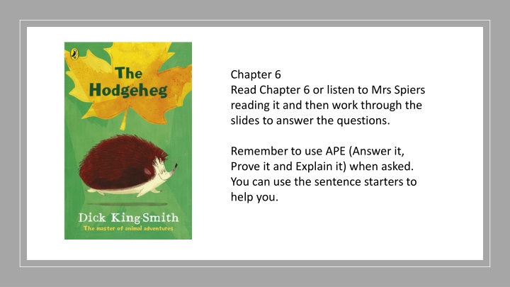 chapter 6 read chapter 6 or listen to mrs spiers