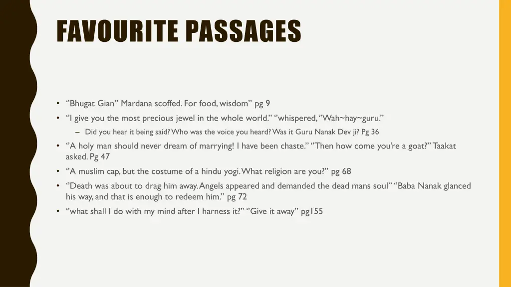 favourite passages