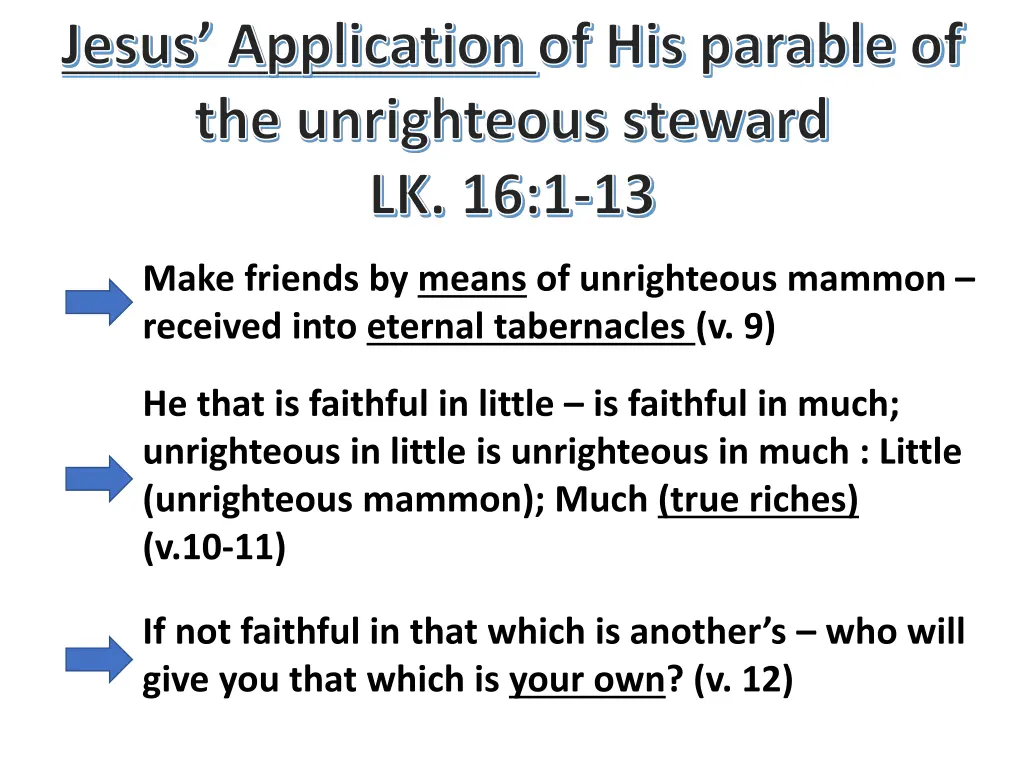 jesus application of his parable 2