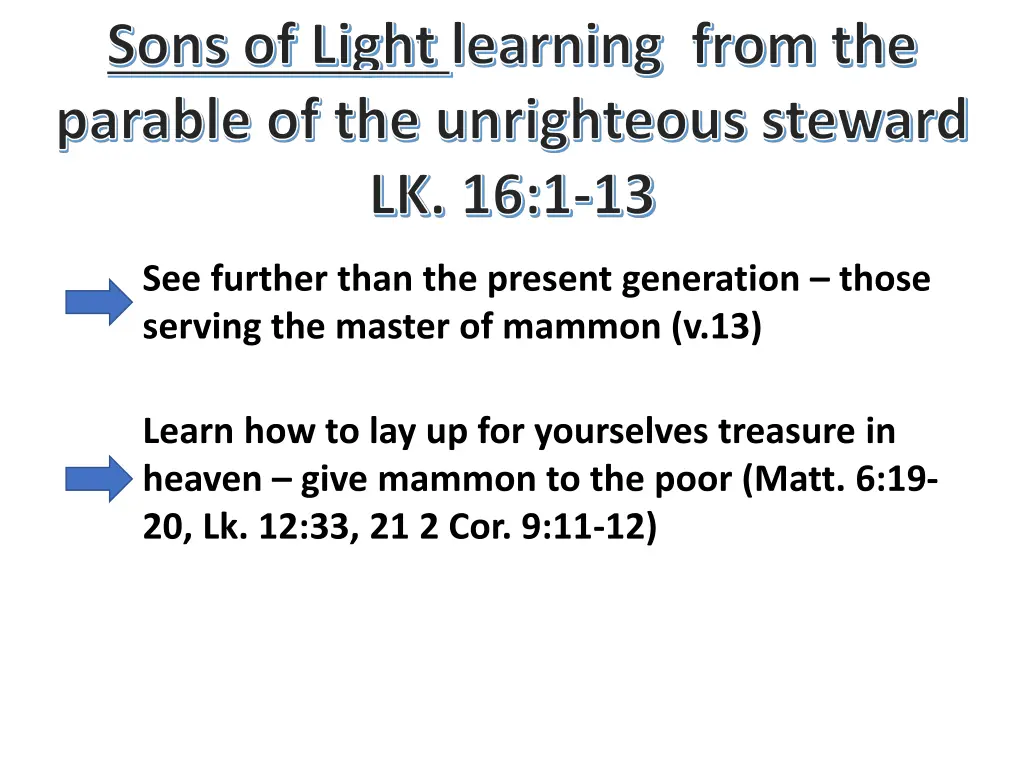 sons of light learning from the parable 1