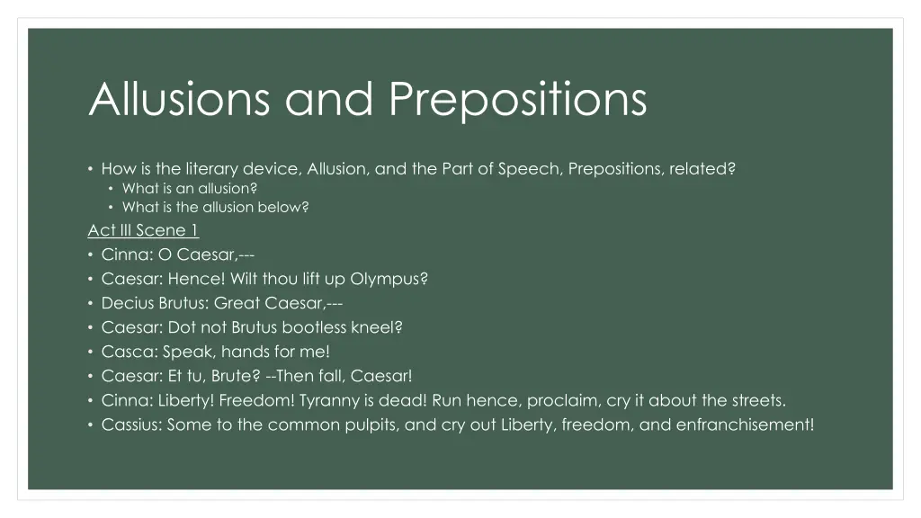 allusions and prepositions 1