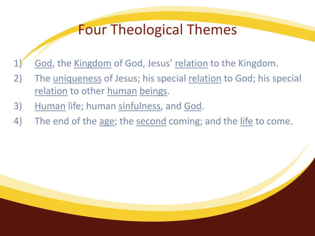 four theological themes