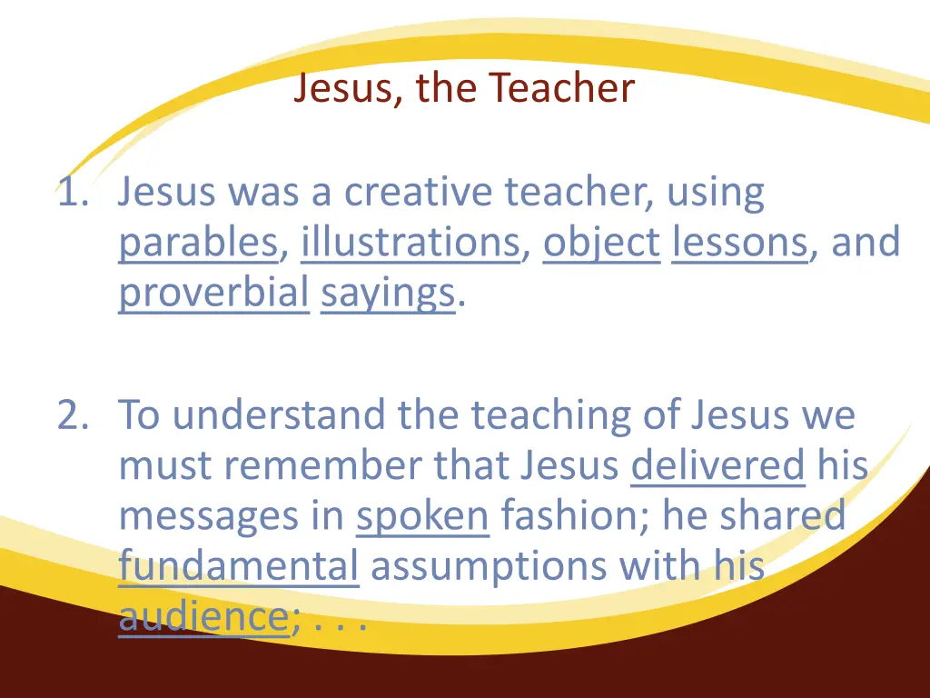 jesus the teacher