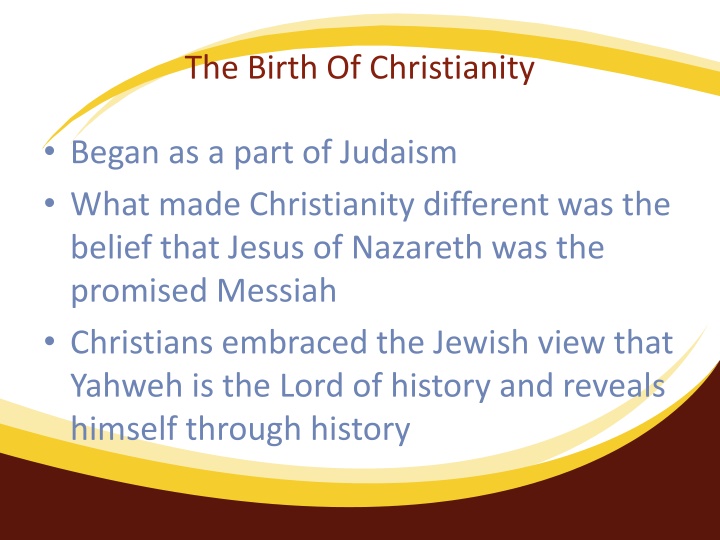 the birth of christianity