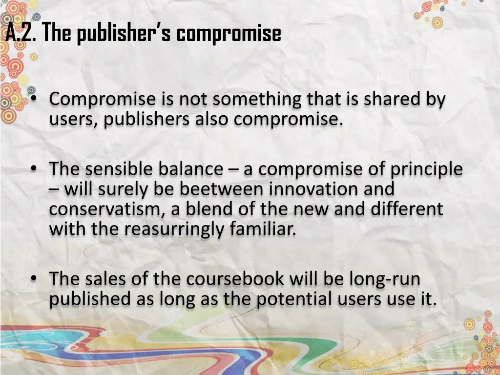 a 2 the publisher s compromise