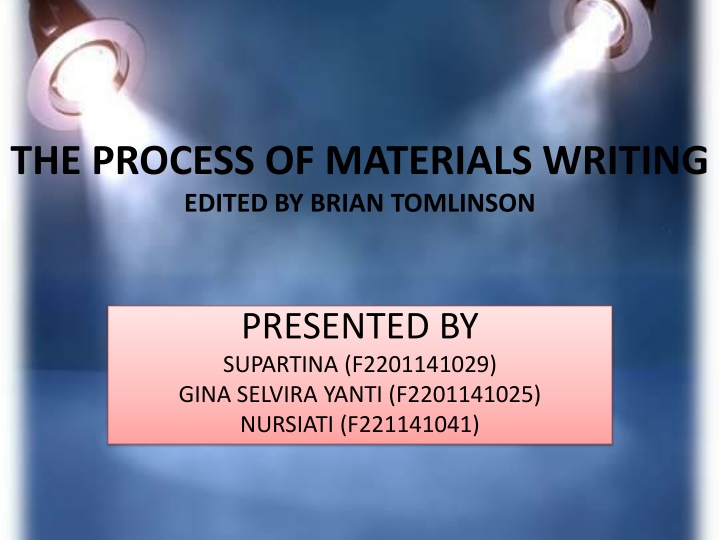 the process of materials writing edited by brian