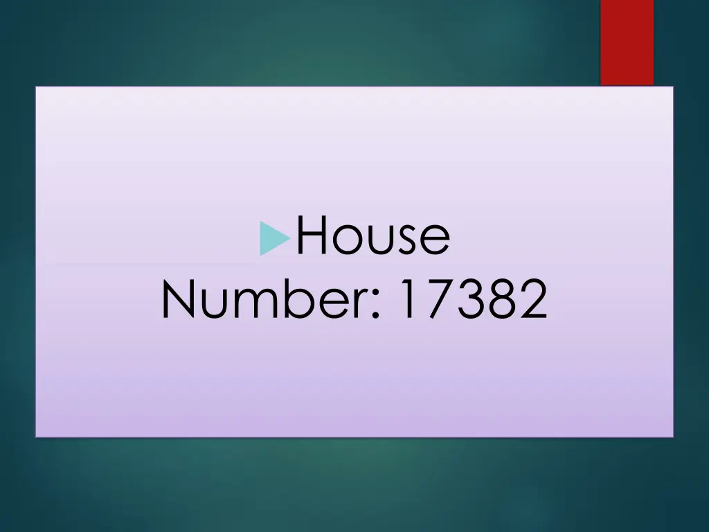 house number 17382