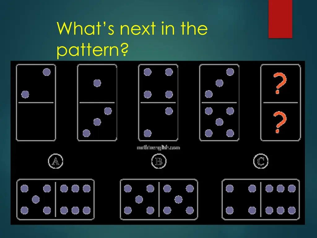 what s next in the pattern