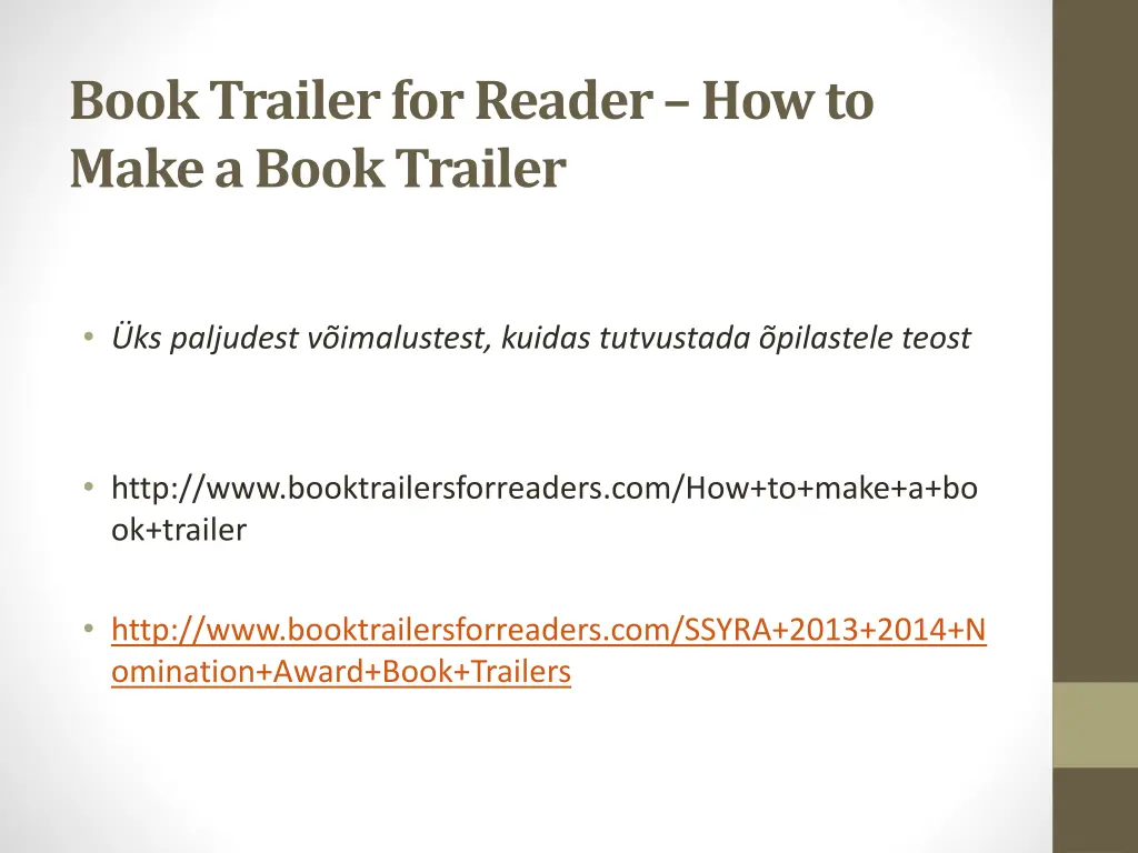 booktrailerforreader howto makea booktrailer