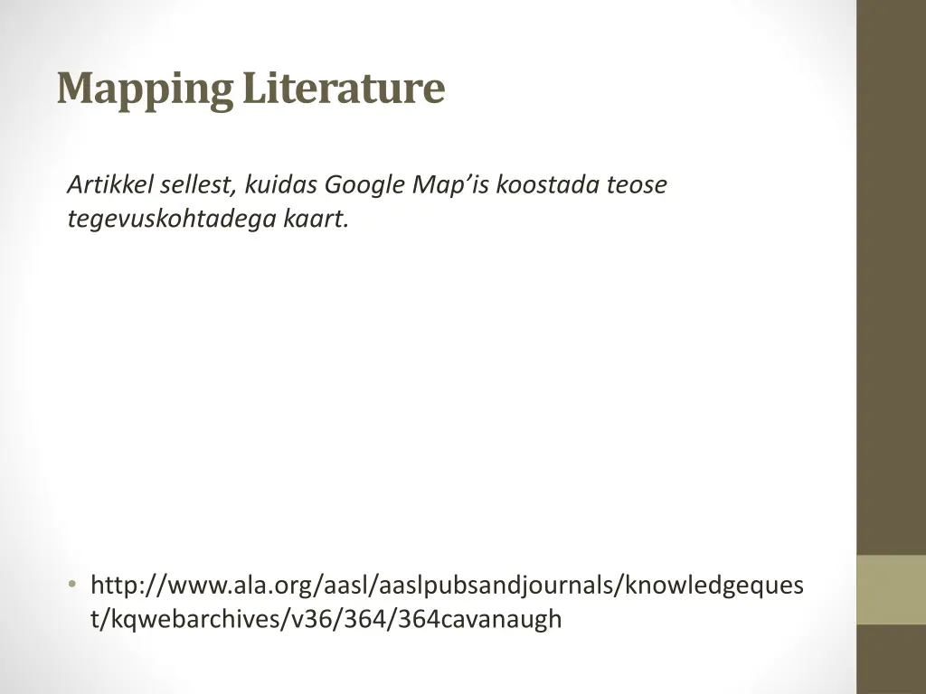 mappingliterature