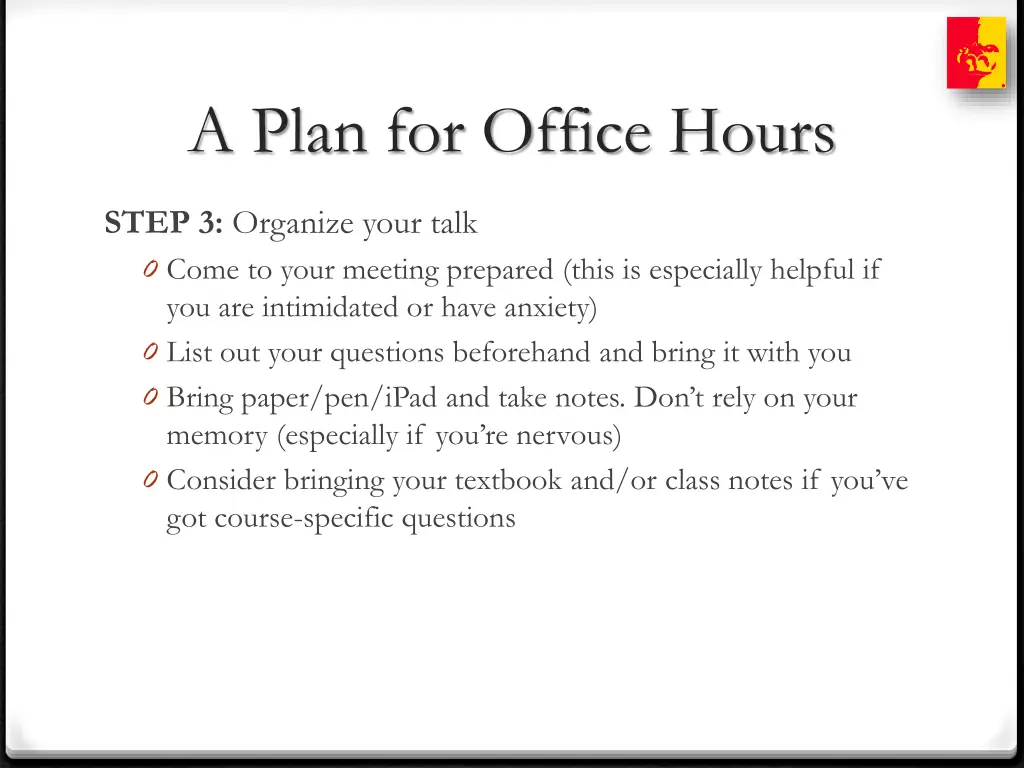 a plan for office hours 2