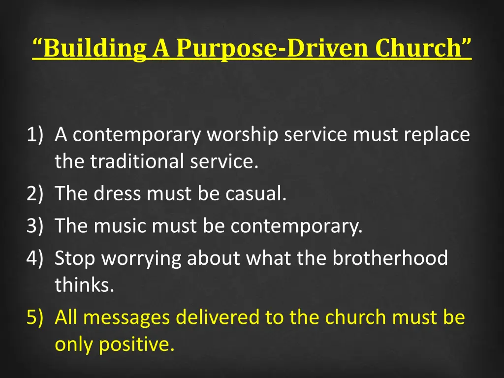 building a purpose driven church 4