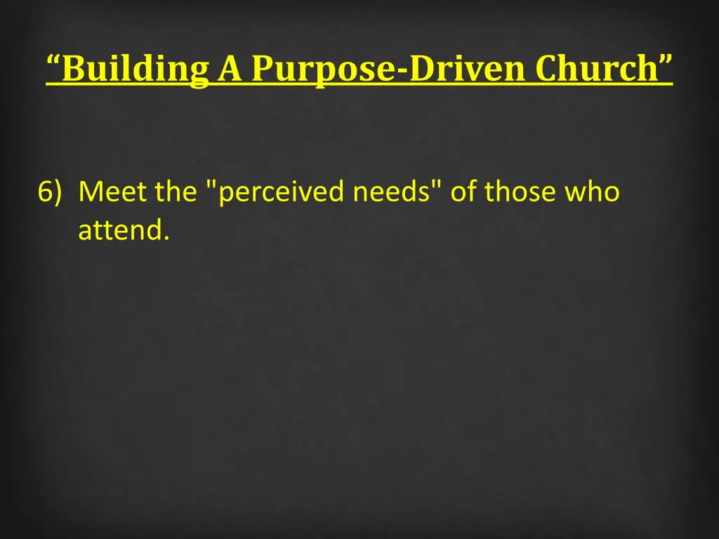 building a purpose driven church 5