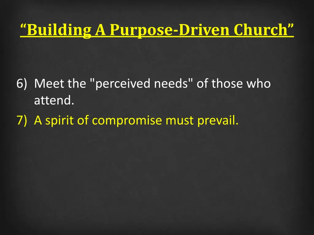 building a purpose driven church 6