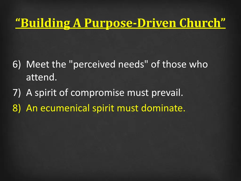 building a purpose driven church 7