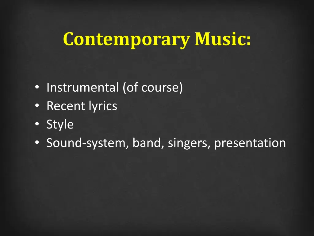 contemporary music