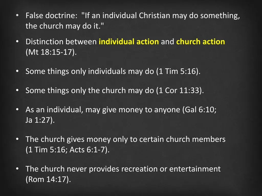 false doctrine if an individual christian