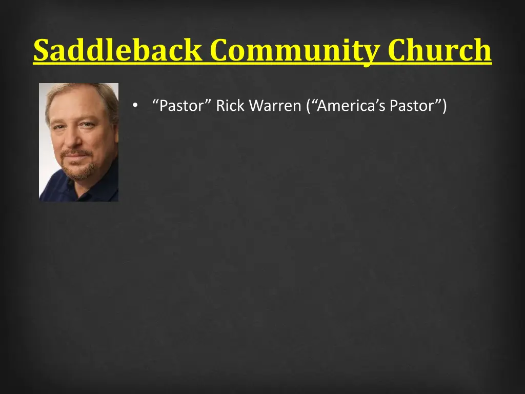 saddleback community church 1