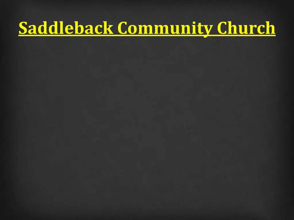 saddleback community church