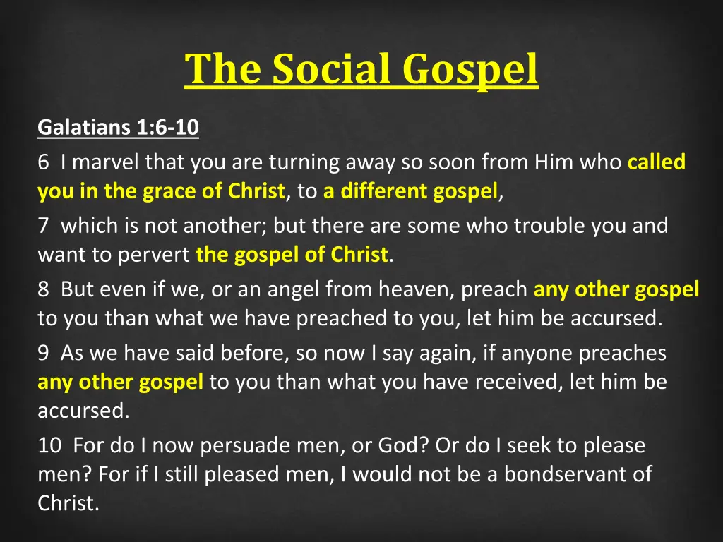 the social gospel 1