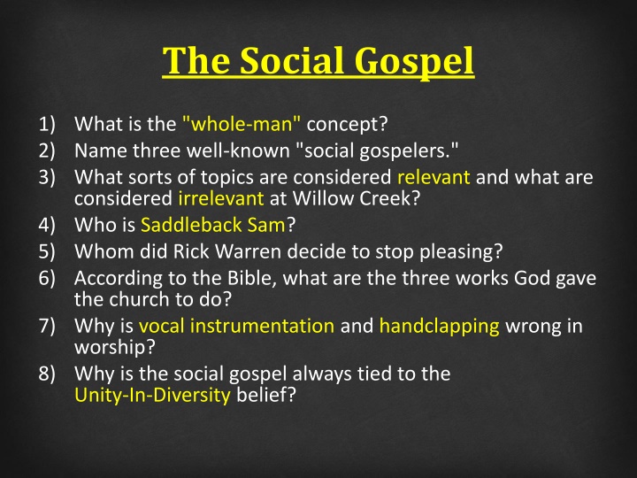 the social gospel