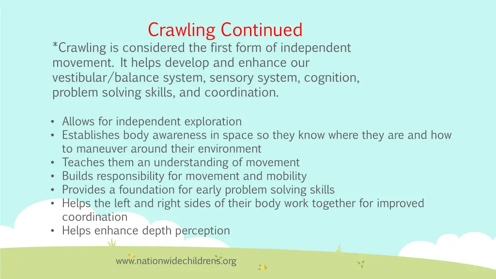 crawling continued