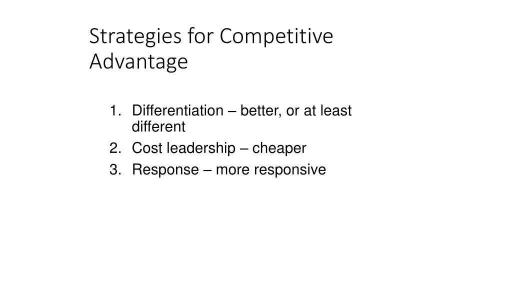 strategies for competitive advantage